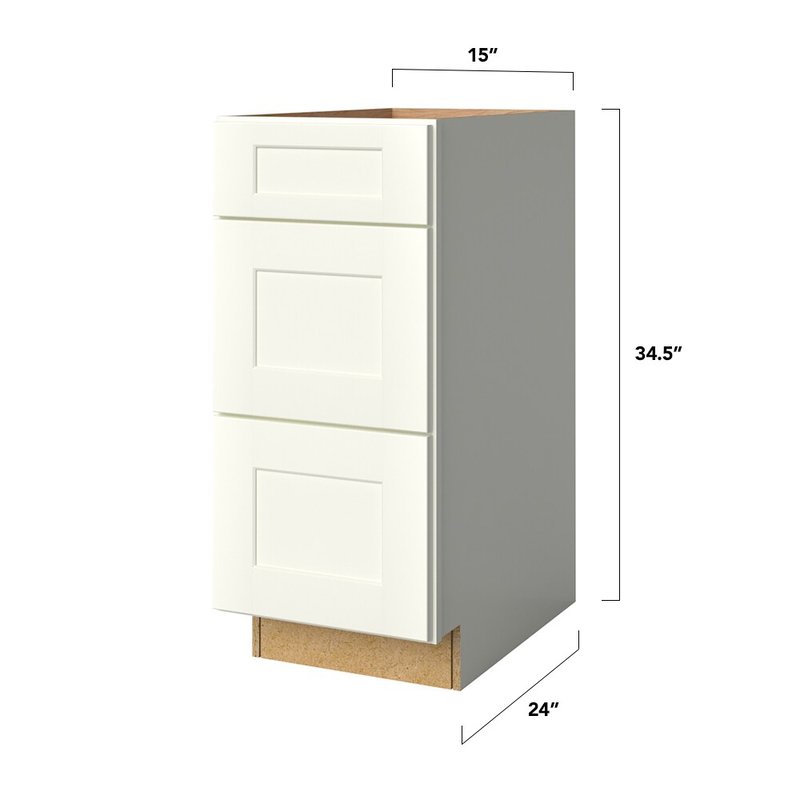 Kitchen Aspen White 12x21 Vanity Drawer Base, 52 OFF
