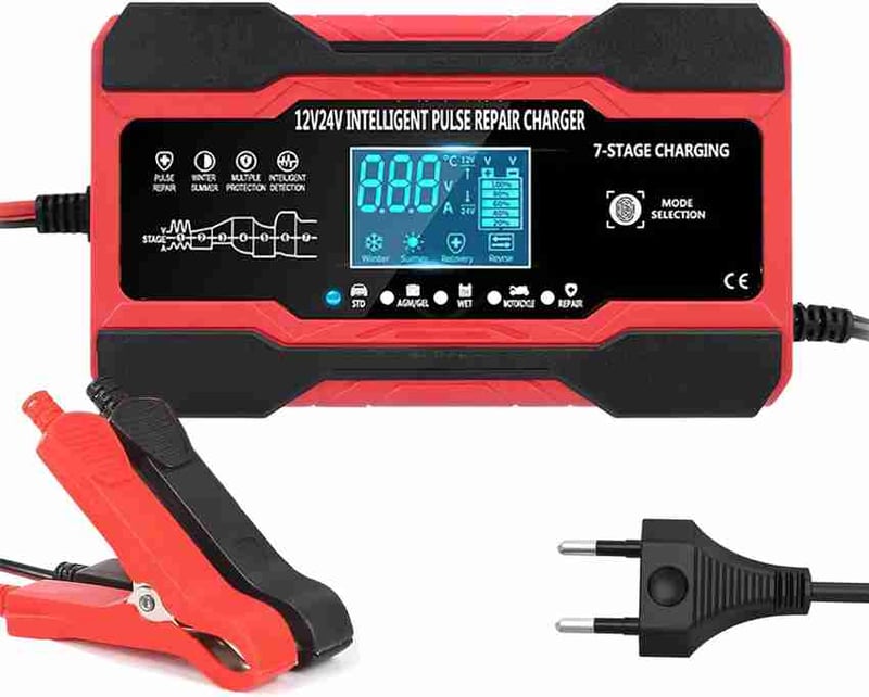 10Amp Smart Fully Automatic Battery Charger, 12V And 24V,, 51 OFF