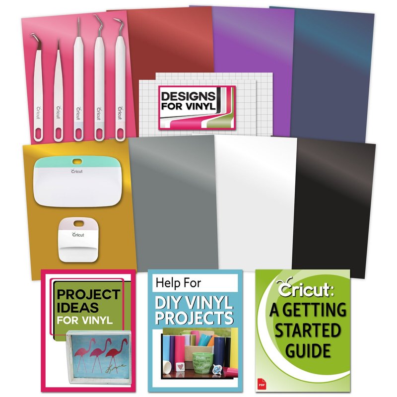 Cricut Essential Materials Bundle 2008724 Vinyl Glitter, 55 OFF
