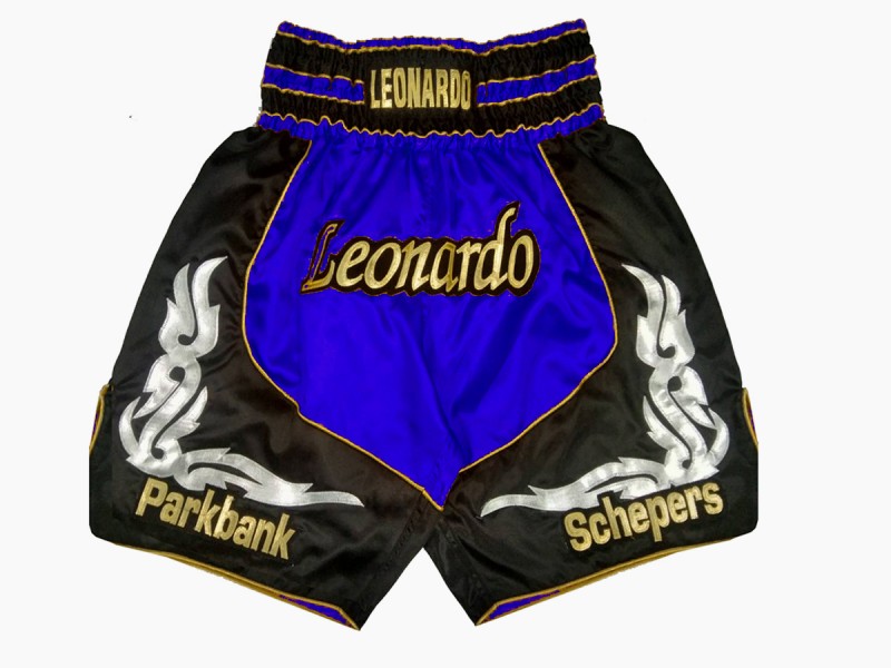 Blue Boxing Martial Arts Shorts For Sale, 53 OFF